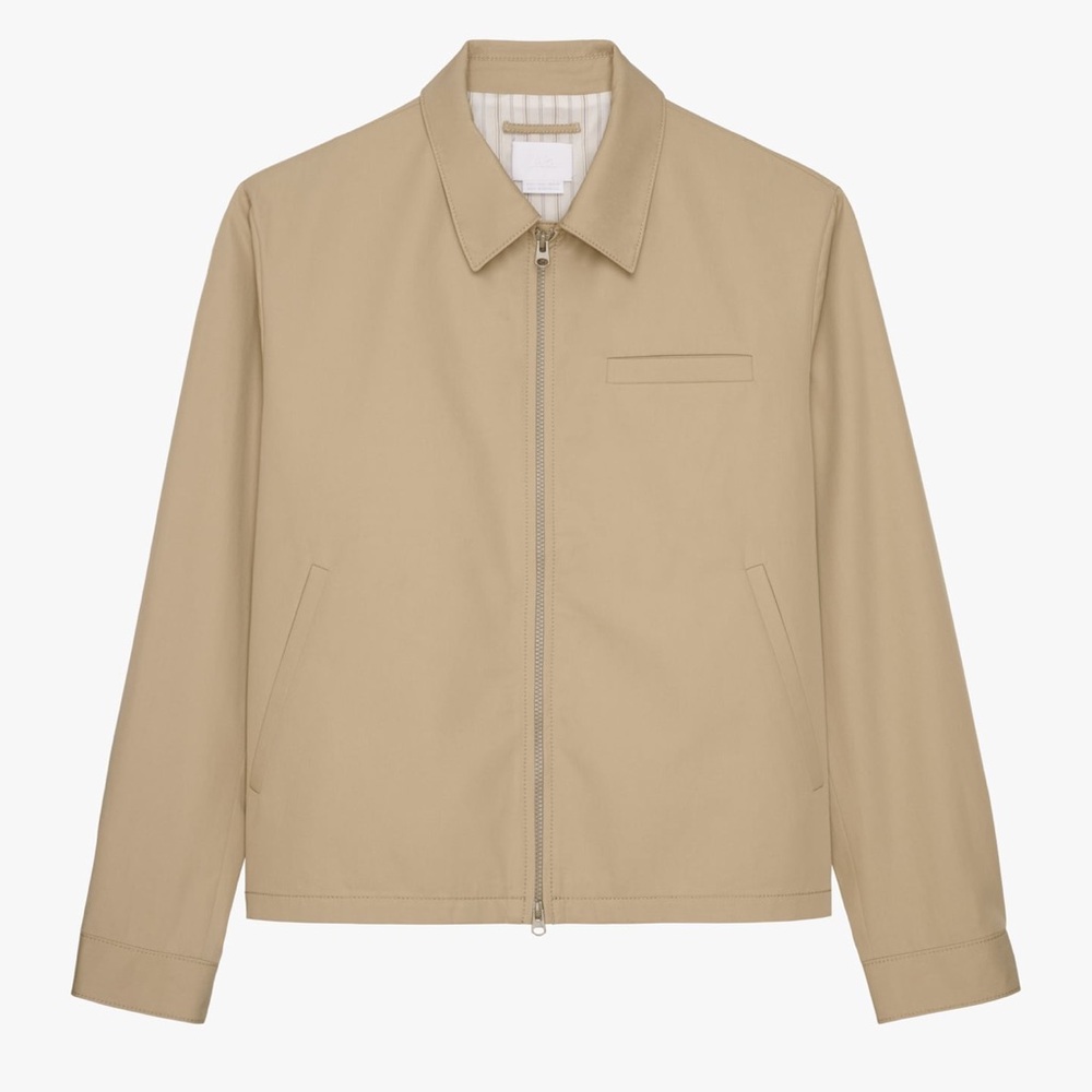 Zara Tan Lightweight Shirt Jacket with Minimalist Design